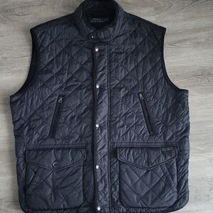 Polo Ralph Lauren Men's Big & Tall Black Diamond Quilted Vest 2XB Hunter Style